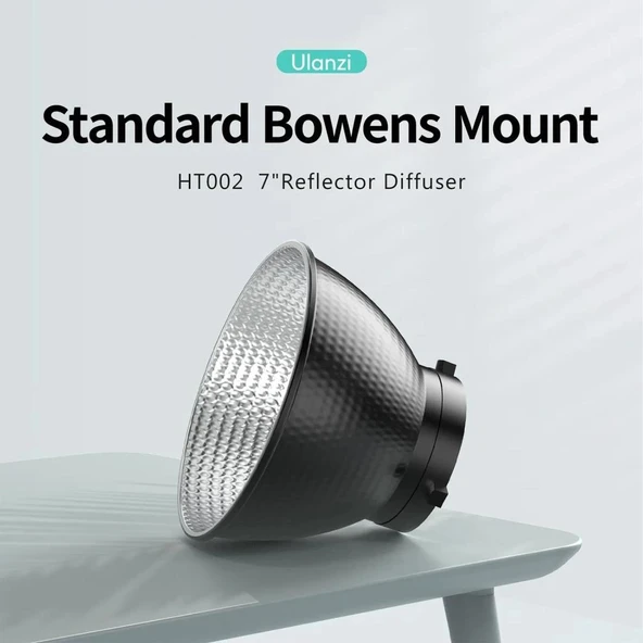 Ulanzi HT002 7 inç Standart Bowens Tipi Işık Reflektör ve Difüzör - L008 - Resim 4