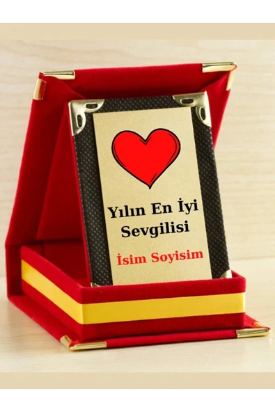 Yılın En İyi Sevgilisi Plaketi - Sevgililer Günü Plaketi ( Mini Plaket ) ürün görseli