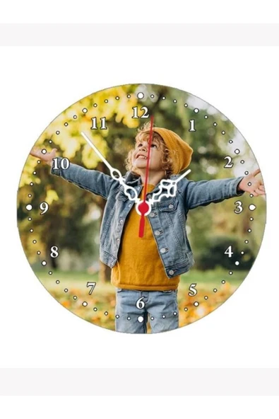 Kişiye Özel Duvar Saati - Büyük Boy Duvar Saati ( 27 cm Çapında ) - Resim 3