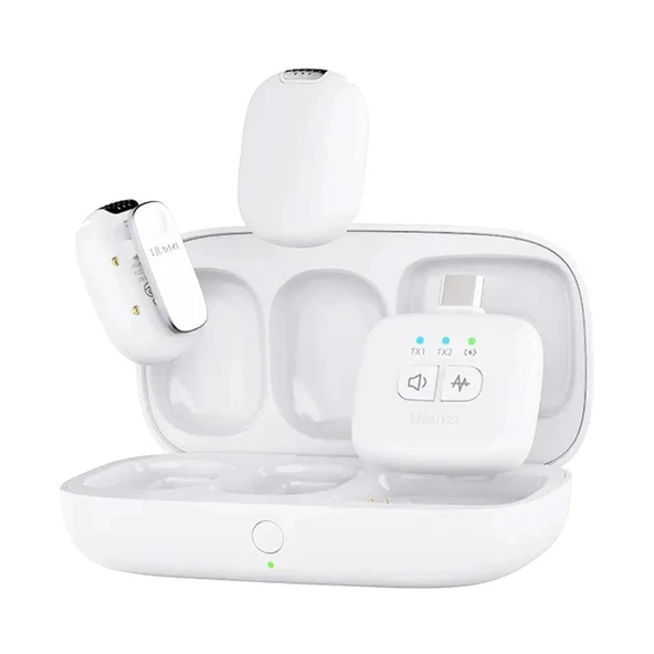 Ulanzi A30 Tiny 2 Kişilik Mikrofon Seti - Beyaz ürün görseli