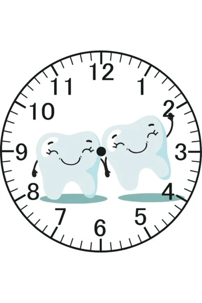 Dişçi Model Duvar Saati - Diş Doktoru Saati ürün görseli