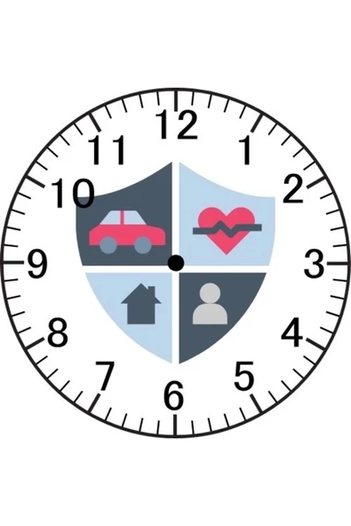 Sigortacı Model Duvar Saati - Sigortacı Saati ürün görseli