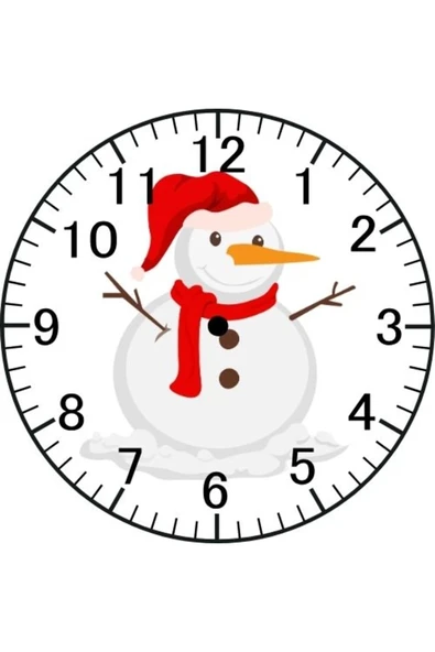 Kardan Adam Model Duvar Saati - Kardan Adamlı Saat ürün görseli