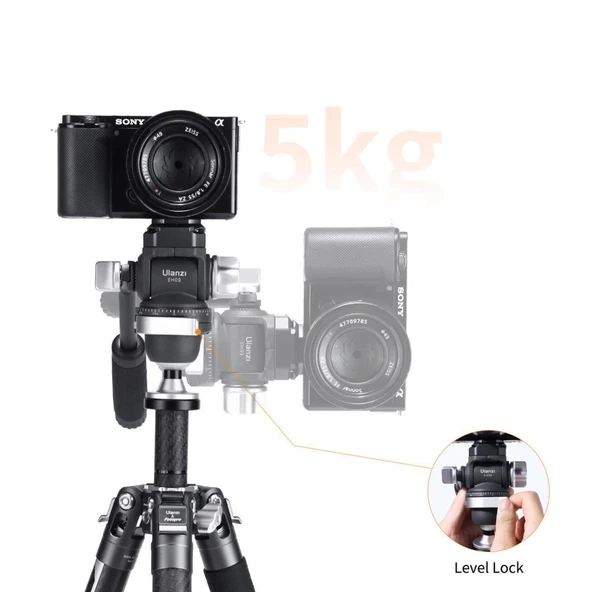 Ulanzi EH09 Inverted Ball Head Video Tripod Başlığı - Resim 3