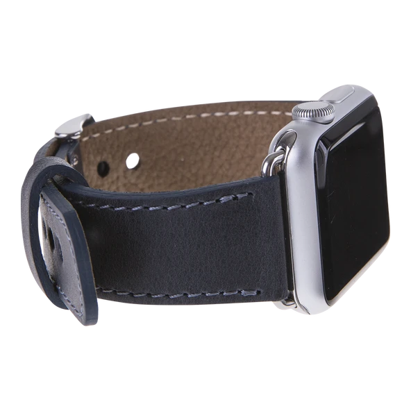 Apple Watch Uyumlu Deri Kordon 42-44-45mm CZ01 Lacivert ürün görseli