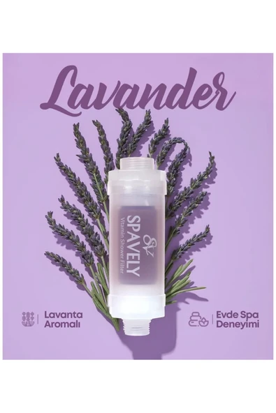 Spavely Lavanta Esanslı Duş Başlığı Filtresi Arıtması Güney Kore Menşei Klor Kireç Karşıtı Hoş Kokulu 150 gr - 3