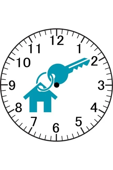 Emlakçı Model Duvar Saati - Emlakçı Saati ürün görseli