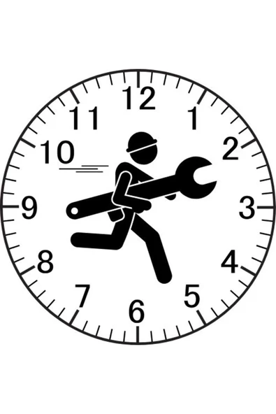 Tamirci Model Duvar Saati - Tamirci Saati ürün görseli