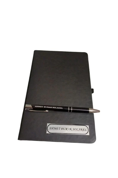 Kişiye Özel Tarihsiz Ajanda ve Tükenmez Kalem - İsim Yazılı Ajanda ve İsim Yazılı Kalem - Resim 2