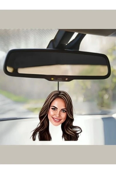 Kişiye Özel Dikiz Aynası Süsü - Fotoğraflı Dikiz Aynası Süsü - Karikatüre Ayna Süsü - Resim 2