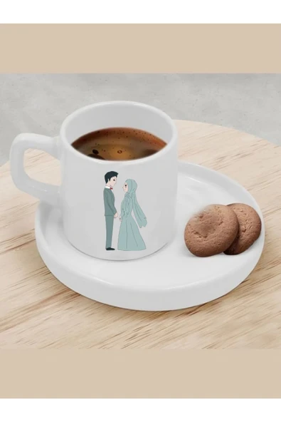 Türk Kahvesi Fincanı Tesettür Gelin Fincanı ürün görseli