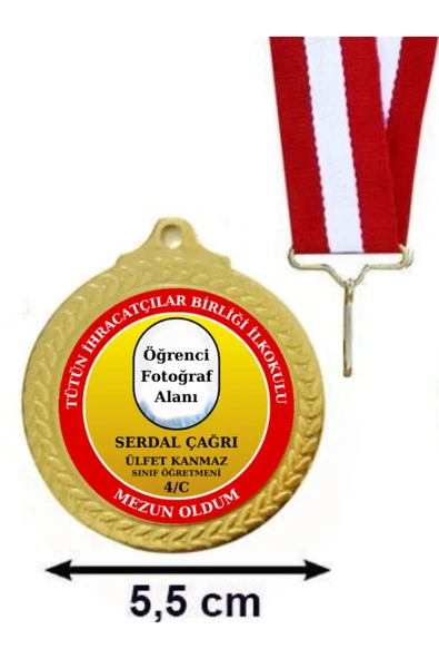 Kişiye Özel Fotoğraflı Madalya - Mezuniyet Madalyası ( 24 Adet ) ürün görseli