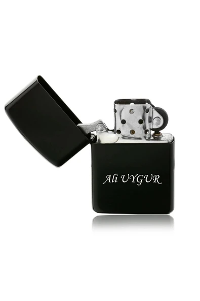 Kişiye Özel Siyah Çakmak - İsim Yazılı Çakmak - Babalar Günü Hediyesi Çakmak ürün görseli