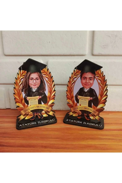 24 Adet Kişiye Özel Mezuniyet Biblosu - Karikatür Mezuniyet Biblosu - Öğrenci Biblosu ( 24 Adet ) - Resim 4