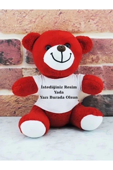 Kişiye Özel Peluş Ayıcık - Resimli Ayıcık - Sevgiliye Ayıcık - Kişiye Özel Ayıcık ( 25 Cm ) - Resim 2