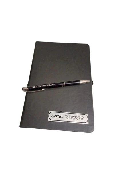 Kişiye Özel Tarihsiz Ajanda ve Tükenmez Kalem - İsim Yazılı Ajanda ve İsim Yazılı Kalem ürün görseli