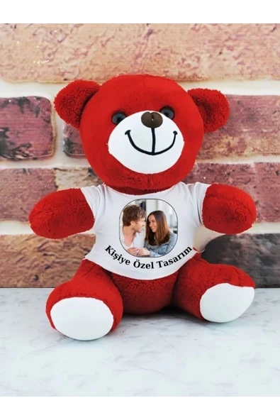 Kişiye Özel Peluş Ayıcık - Resimli Ayıcık - Sevgiliye Ayıcık - Kişiye Özel Ayıcık ( 25 Cm ) ürün görseli