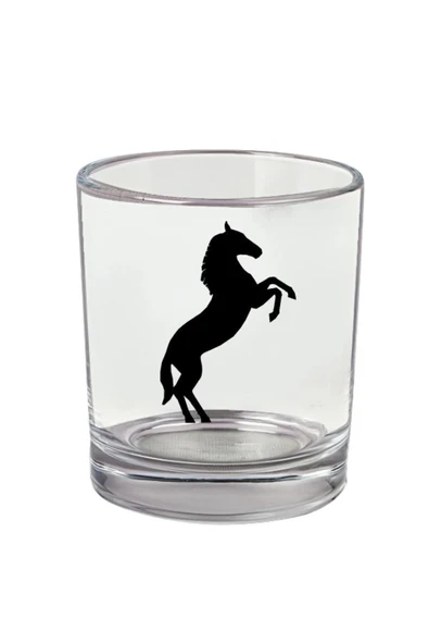 At Baskılı Viski Bardağı - Atlı Bardak ürün görseli