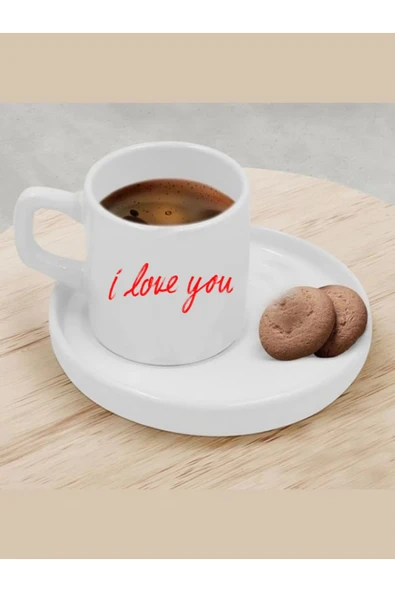 Türk Kahvesi Fincanı I Love You Fincanı ürün görseli