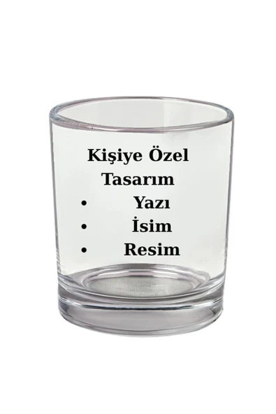 Kişiye Özel Viski Bardağı - Baskılı Viski Bardağı - İsimli Viski Bardağı - Resimli Viski Bardağı ürün görseli