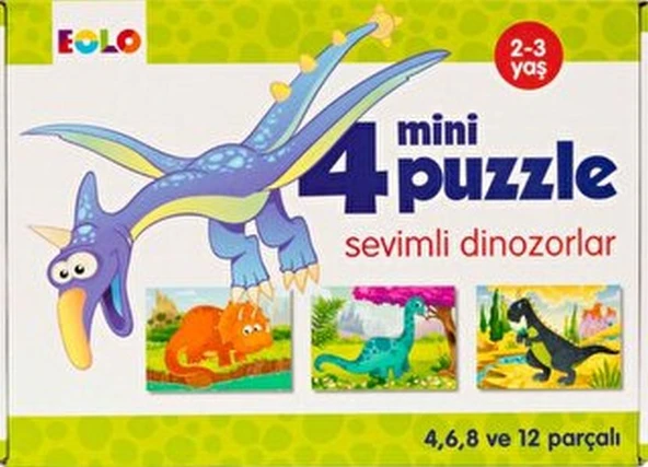 Mini Puzzle-Sevimli Dinozorlar ürün görseli