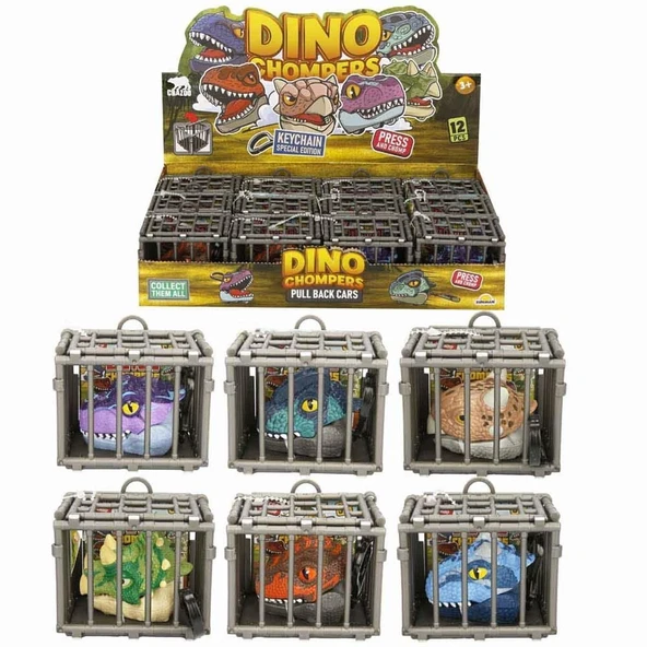 Sinerjim Çek Bırak Kafesli Dinozor Araba ve Anahtarlık ürün görseli 1