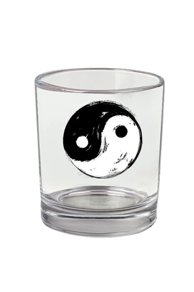 İyilik ve Kötülük Sembolü Viski Bardağı - Sebollü Bardak ürün görseli