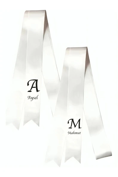 Kişiye Özel Takı Kurdelesi - Düğün Kurdelesi - Söz Kurdelesi - Nişan Kurdelesi ürün görseli