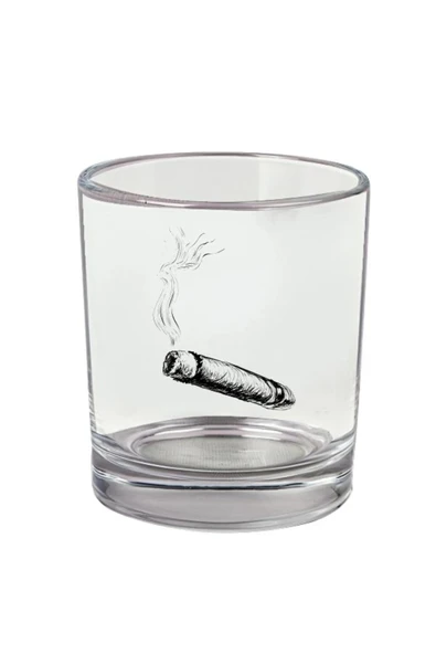 Sigara Baskılı Viski Bardağı - Sigaralı Bardak ürün görseli