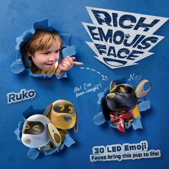 Ruko 18011 Robot Köpek Oyuncağı - Siyah & Gold - 3