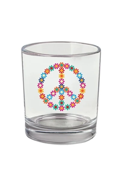 Barış Sembollu Viski Bardağı - Sembollu Bardak ürün görseli