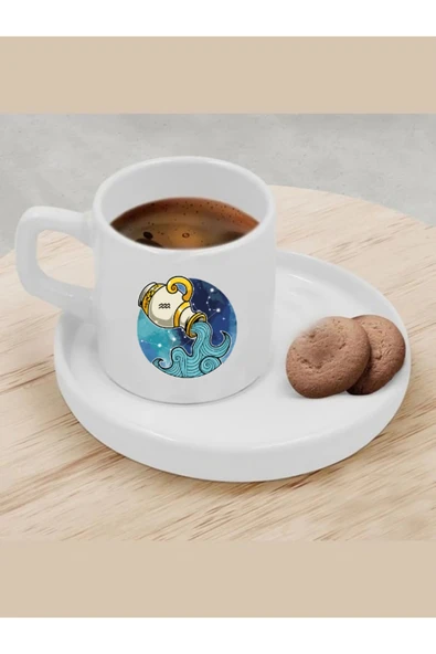 Türk Kahvesi Fincanı Kova Burcu Fincan ürün görseli