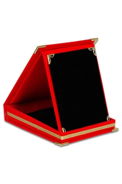 Kırmızı Kadife Plaket - Metalsiz Boş Plaket ürün görseli
