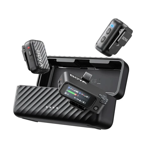 BOYA BOYAMIC 2 AI Creator Edition Çift Kişilik Kablosuz Yaka Mikrofonu - Resim 2