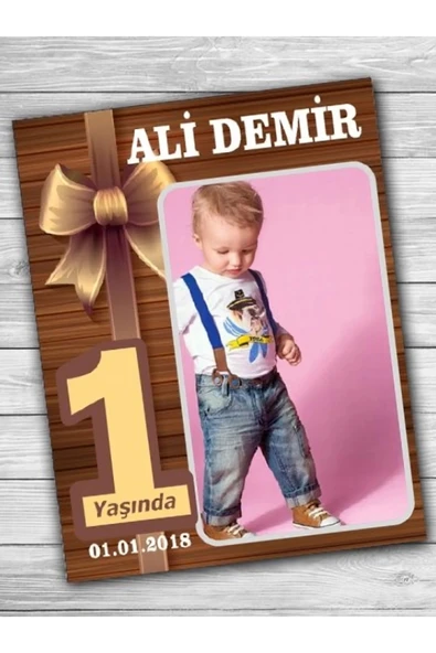 Kişiye Özel Magnet - Dikdörtgen Magnet - Ahşap Magnet ( 5 Adet ) - Resim 3