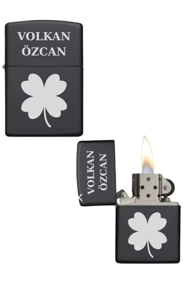 Kişiye Özel Yonca Baskılı Metal Çakmak ürün görseli