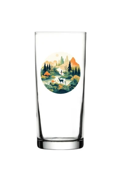 Doğa Baskılı Rakı Bardağı - Doğa Model Rakı Bardağı ürün görseli