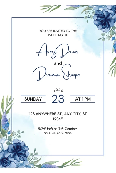 Kişiye Özel Davetiye - Düğün Davetiye - Nişan Davetiye - Nikah Davetiye ( Zarflı ) ( 50 Adet ) MDL 3 ürün görseli