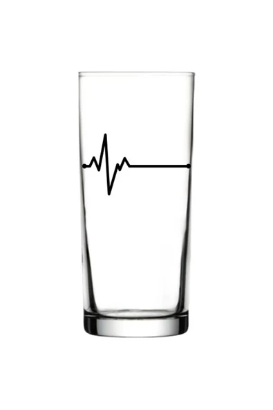Kalp Atışı Baskılı Rakı Bardağı - Kalp Atışlı Rakı Bardağı ürün görseli
