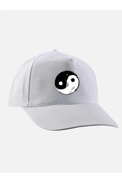 İyilik Sembol Baskılı Şapka - İyilik ve Kötülük Logolu Şapka ürün görseli