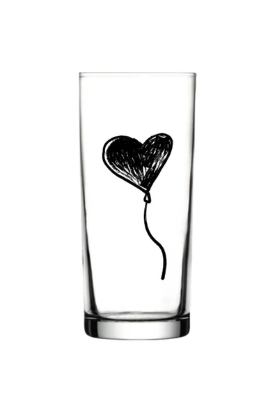 Kalp Baskılı Rakı Bardağı - Kalpli Rakı Bardağı ürün görseli