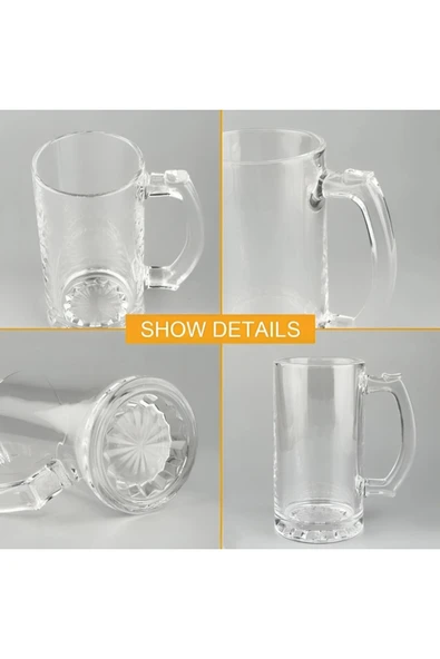 Rock Baskılı Bira Bardağı - Bira Bardağı - Resim 2