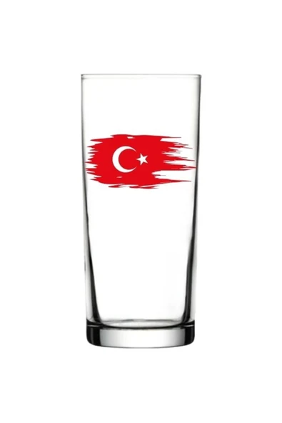 Türk Bayrak Baskılı Rakı Bardağı - Türk Bayraklı Rakı Bardağı ürün görseli