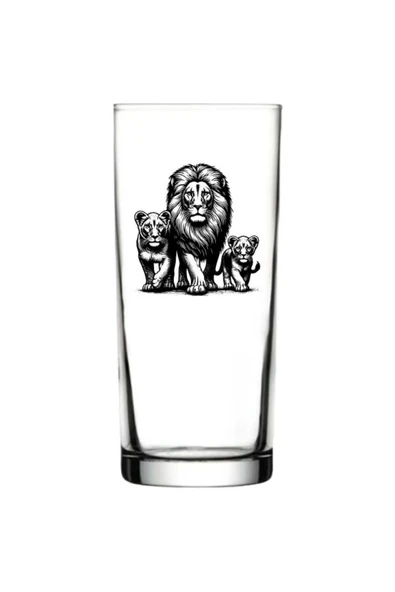 Aslan Baskılı Rakı Bardağı - Aslanlı Rakı Bardağı ürün görseli