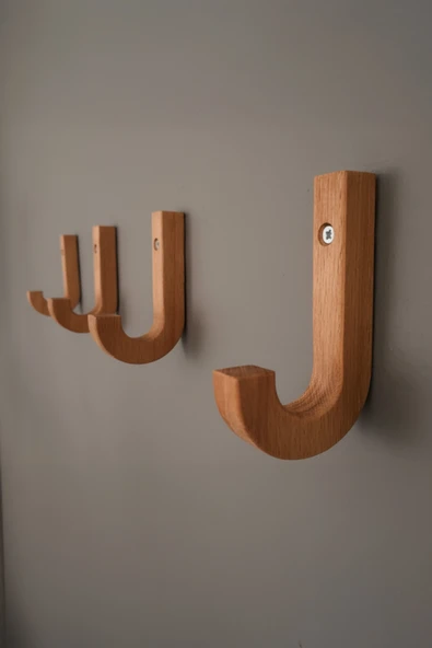 2’li Doğal Ahşap Duvar Askısı – Kayın Ağacı Kanca Askı | Dekoratif & Dayanıklı Tasarım - Resim 2