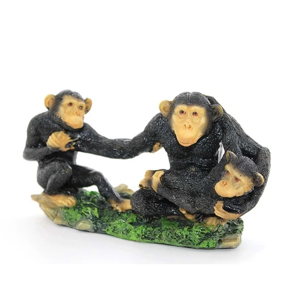Polyester 3 Maymun Biblo Dekoratif Hediyelik ürün görseli 1
