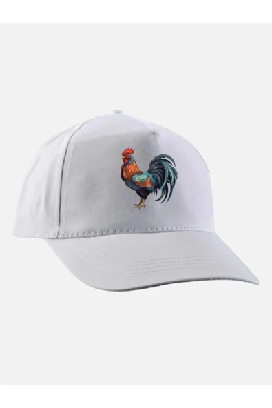 Horoz Baskılı Şapka - Horozlu Şapka ürün görseli