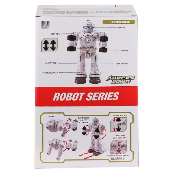 DF-6026 Işıklı ve Müzikli Hareketli Atletik Sporcu Robot -Sinerjim Oyuncak - 3