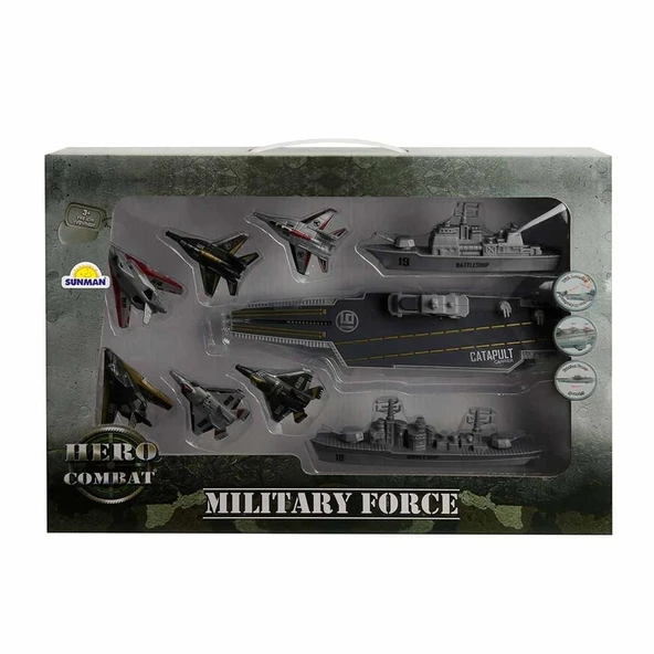 Askeri Oyun Seti 9 Parça Jet Uçak Gemisi - Resim 3
