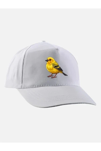 Kanarya Baskılı Şapka - Kanaryalı Şapka ürün görseli